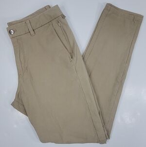 Lululemon Tech Canvas ABC Mens 31X31 Slim Stretch Beige Tan LM5ACNS Pants Casual